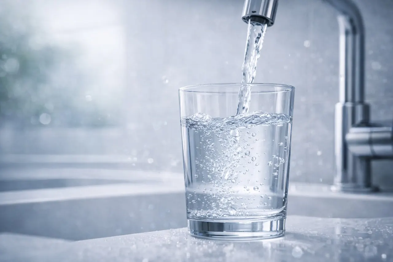 Clean pure water from RO purifier